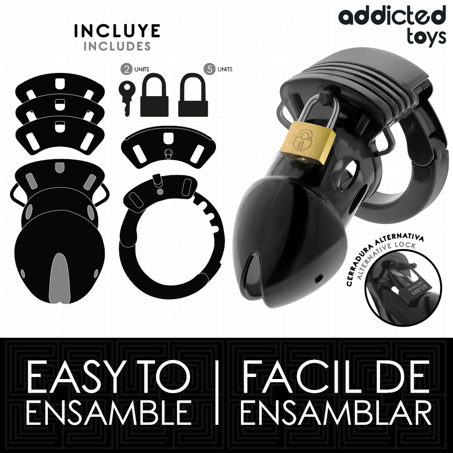 ADDICTED TOYS BLOCCATO - GABBIA PER PENE PROFONDA DI CASTITÀ 7,5 CM - ADDICTED TOYS LOCKED | Lingerie Harness Boutique