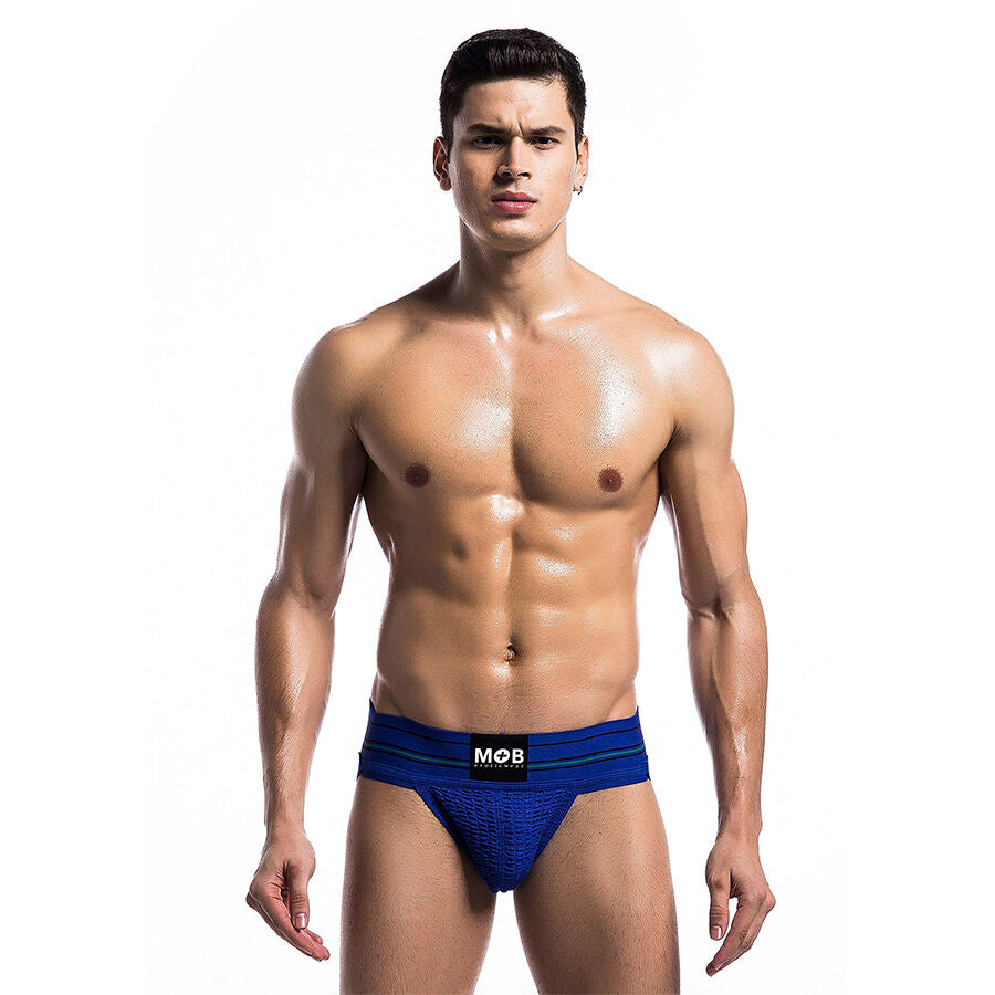 MOB - CLASSIC BLUE TANGA TAGLIA L - MOB | Lingerie Harness Boutique