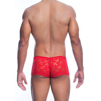 MOB - BOXER IN PIZZO ROSSO TAGLIA L/XL - MOB | Lingerie Harness Boutique