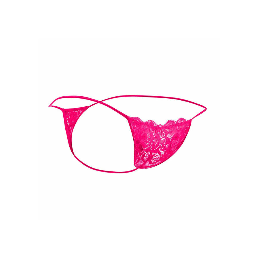 MOB - PERIZOMA IN PIZZO ROSA TAGLIA L/XL - MOB | Lingerie Harness Boutique