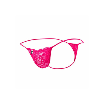 MOB - PERIZOMA IN PIZZO ROSA TAGLIA L/XL - MOB | Lingerie Harness Boutique