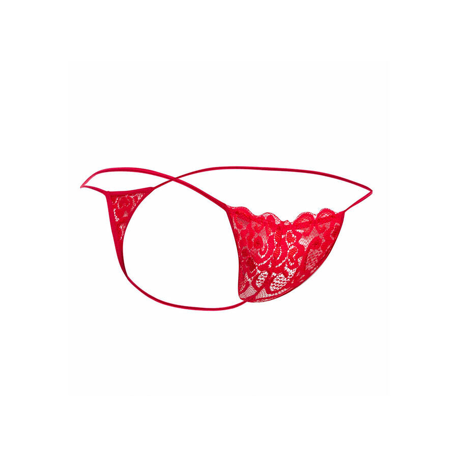 MOB - PERIZOMA IN PIZZO ROSSO TAGLIA L/XL - MOB | Lingerie Harness Boutique
