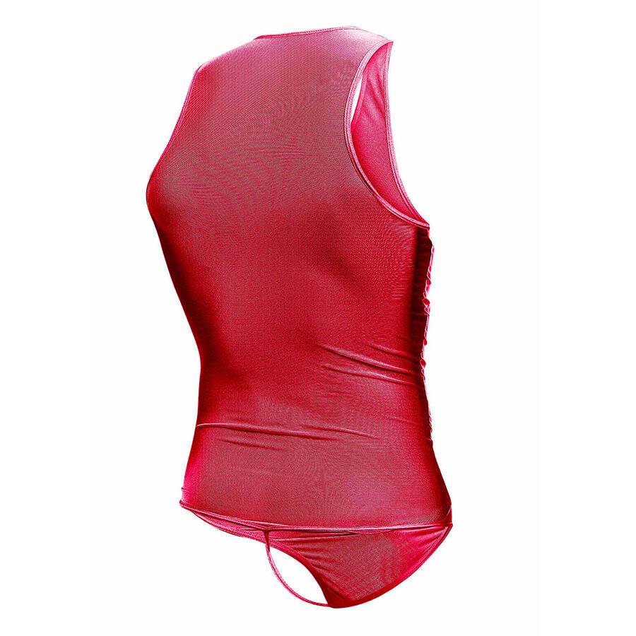 MOB - BODYSHEER ROSSO TRASPARENTE TAGLIA L/XL - MOB | Lingerie Harness Boutique