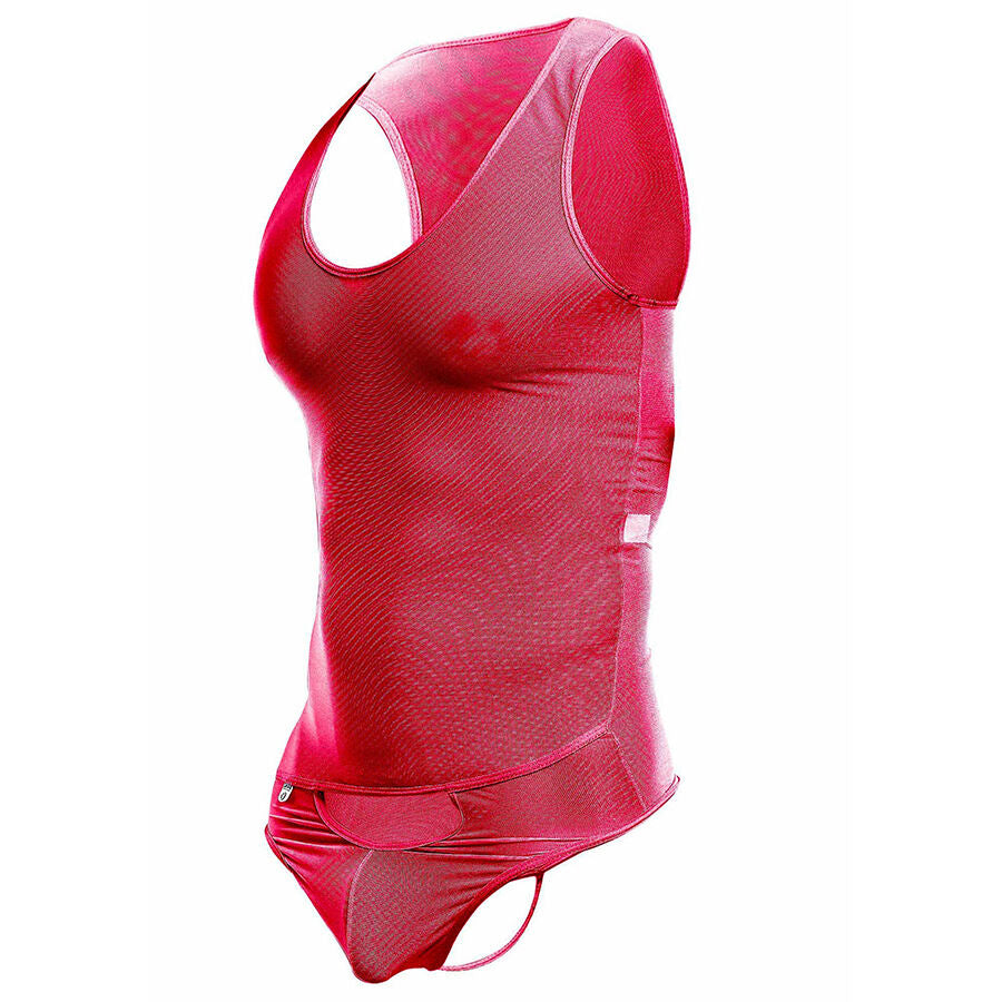 MOB - BODYSHEER ROSSO TRASPARENTE TAGLIA L/XL - MOB | Lingerie Harness Boutique