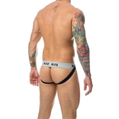MOB - JOCK BIANCO A RIGHE CLASSICHE TAGLIA L - MOB | Lingerie Harness Boutique