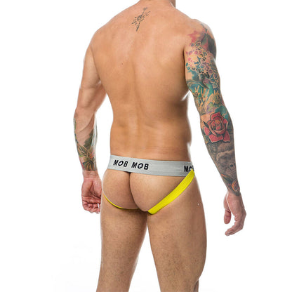 MOB - CLASSIC JOCK STRIPE GIALLO TAGLIA L - MOB | Lingerie Harness Boutique