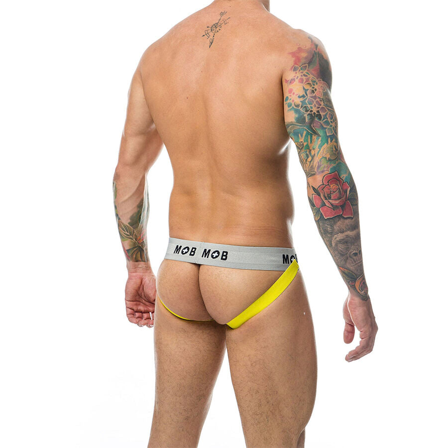 MOB - CLASSIC JOCK STRIPE GIALLO TAGLIA L - MOB | Lingerie Harness Boutique