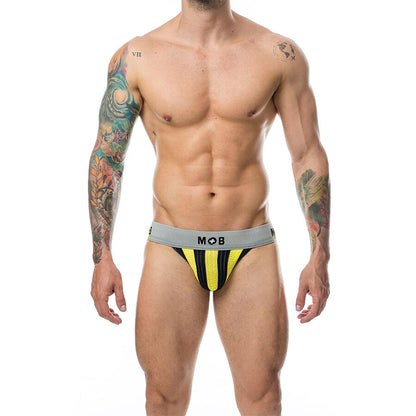 MOB - CLASSIC JOCK STRIPE GIALLO TAGLIA L - MOB | Lingerie Harness Boutique