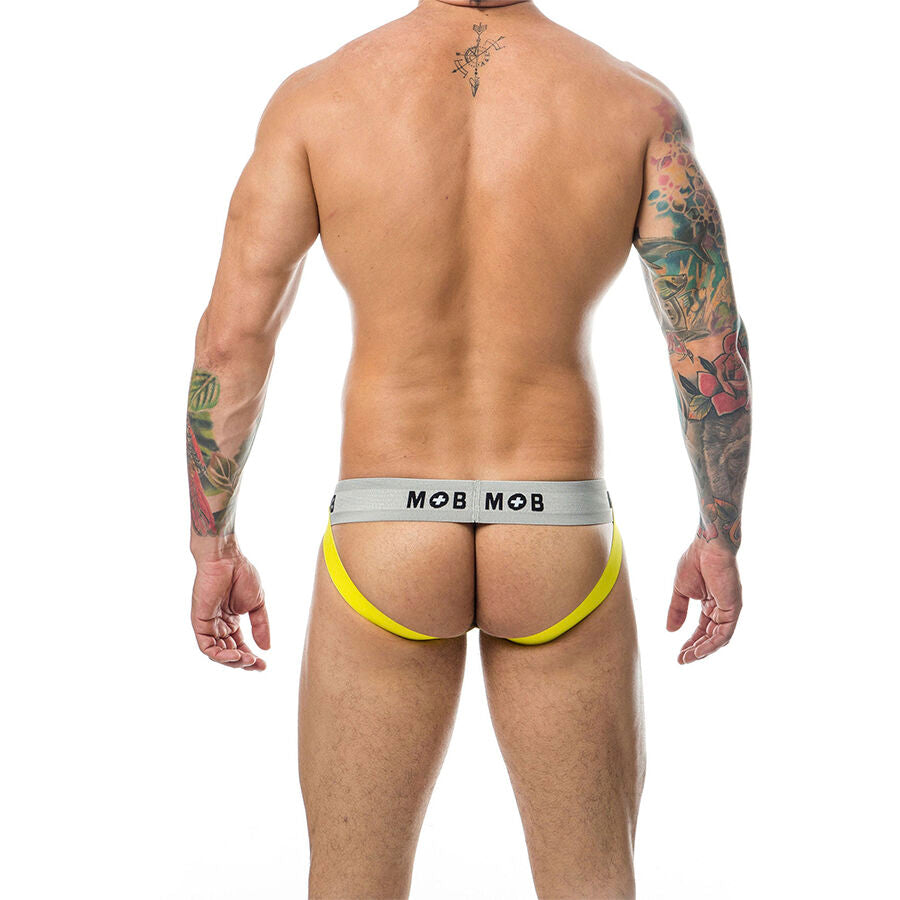 MOB - CLASSIC JOCK STRIPE GIALLO TAGLIA L - MOB | Lingerie Harness Boutique