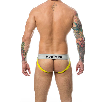 MOB - CLASSIC JOCK STRIPE GIALLO TAGLIA L - MOB | Lingerie Harness Boutique