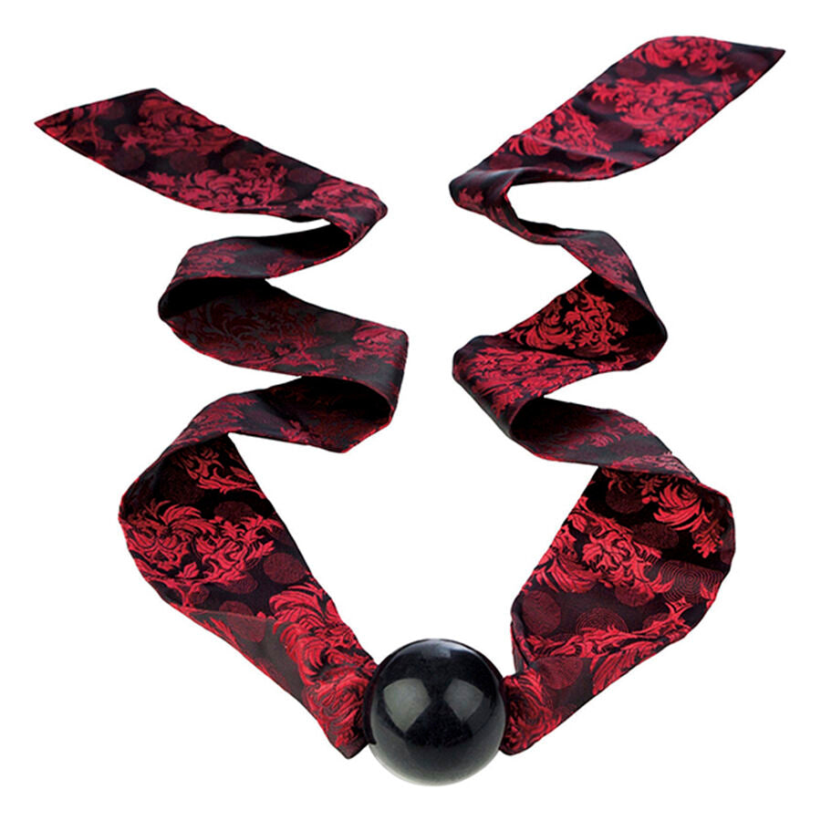CALEXOTICS - SCANDAL BALL GAG CON FIOCCO NERO/ROSSO - CALEXOTICS | Lingerie Harness Boutique