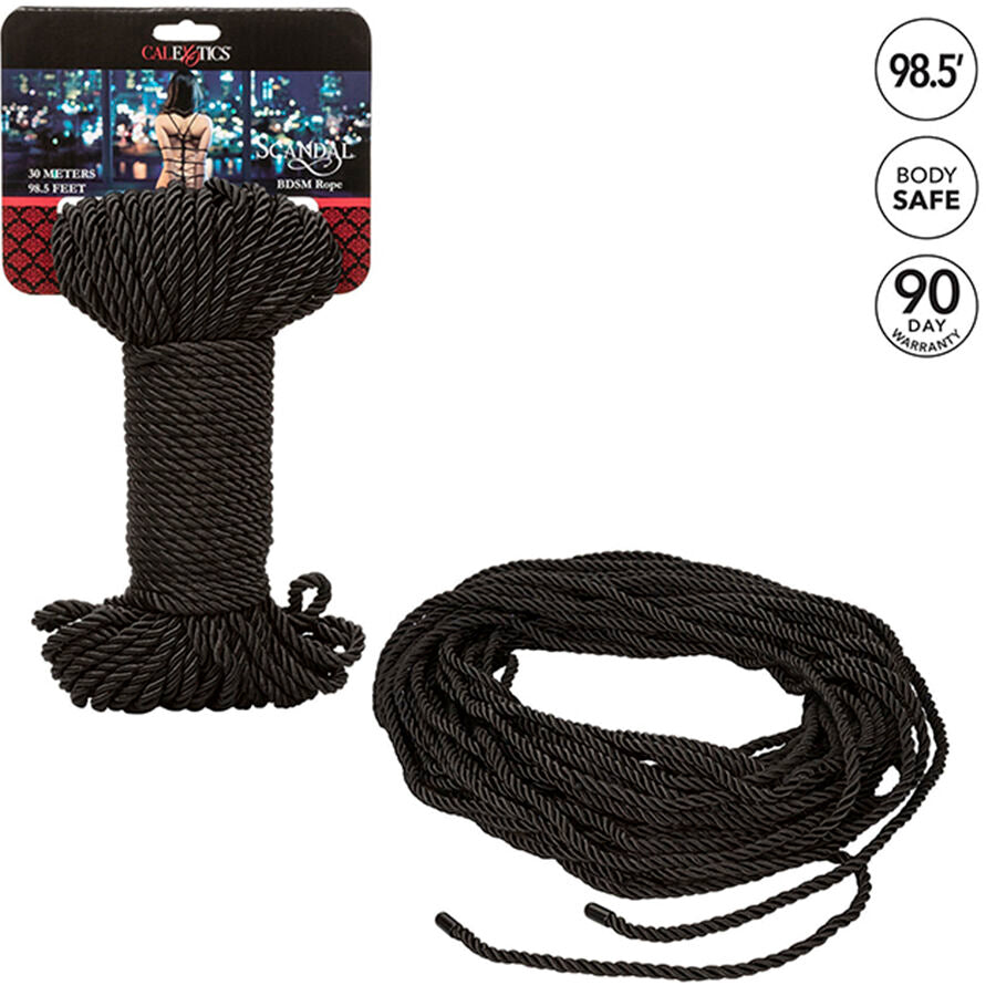 CALEXOTICS - SCANDAL CORDA NERA BDSM 30 M - CALEXOTICS | Lingerie Harness Boutique