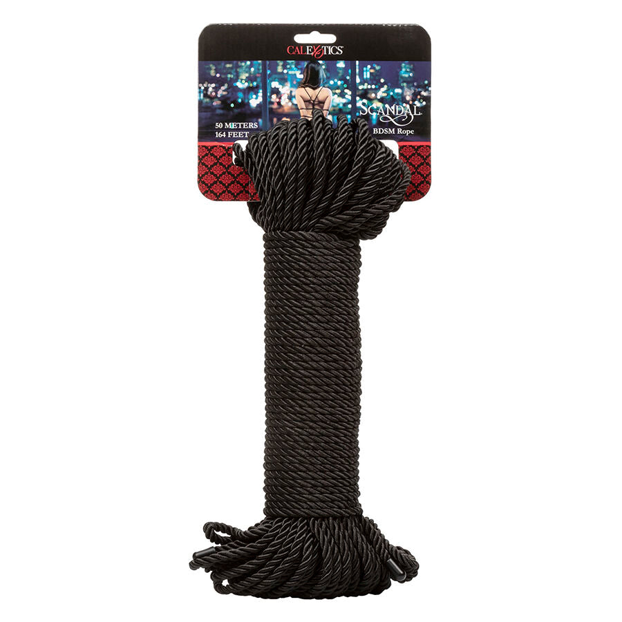 CALEXOTICS - SCANDAL  CORDA NERA BDSM 50 M - CALEXOTICS | Lingerie Harness Boutique