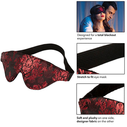 CALEXOTICS - SCANDAL MASCHERA OCCHI OPACA CON DETTAGLI ROSSI - CALEXOTICS | Lingerie Harness Boutique