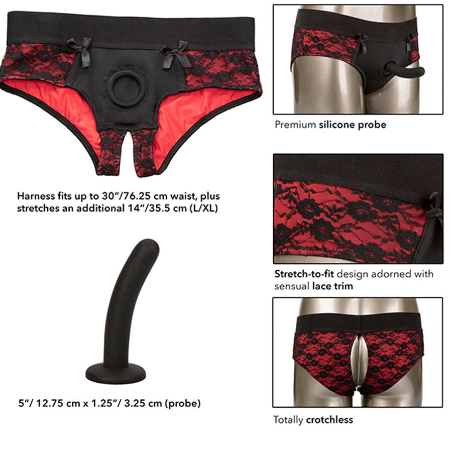 CALEXOTICS - SCANDAL SET DI SLIP SENZA CAVALLO CON DILDO TAGLIA S/M - CALEXOTICS | Lingerie Harness Boutique