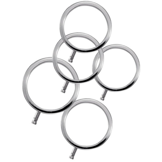 ELECTRASTIM - ELECTRARINGS ANELLI PER PENE IN METALLO CONFEZIONE DA 5 - ELECTRASTIM | Lingerie Harness Boutique