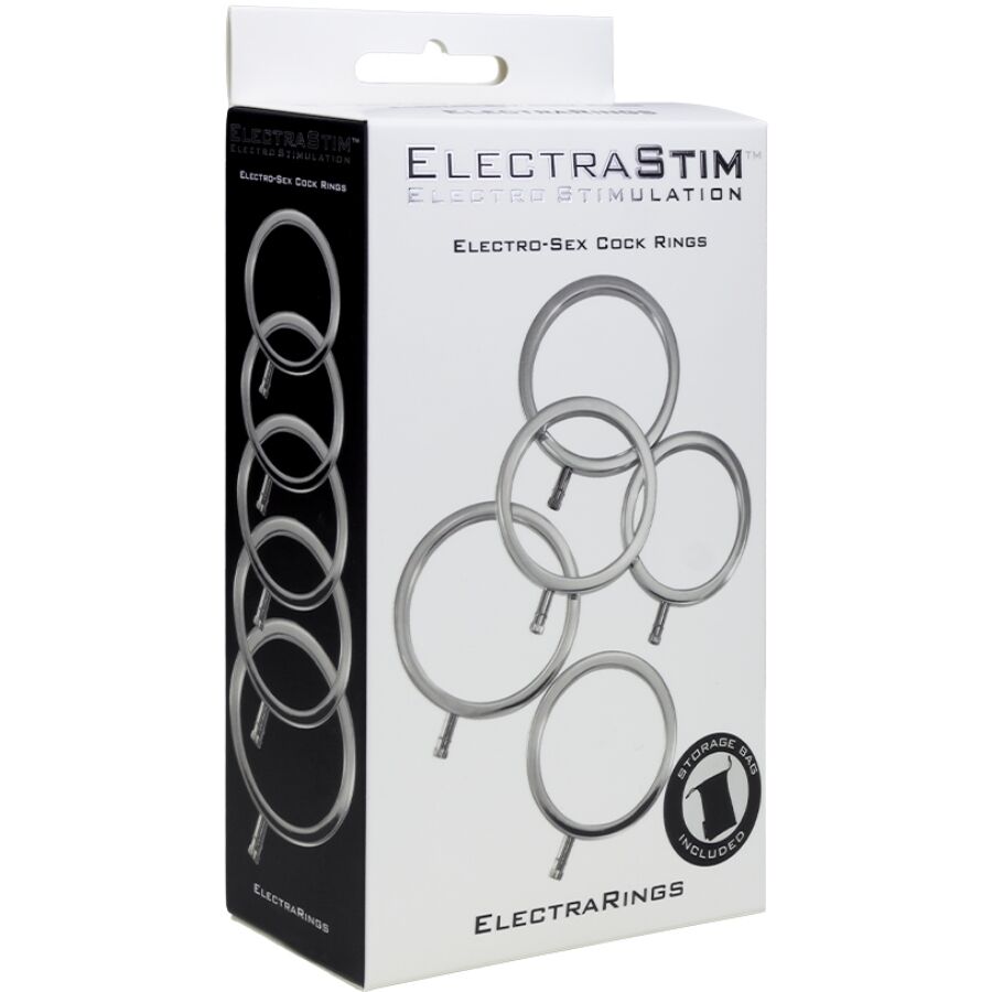 ELECTRASTIM - ELECTRARINGS ANELLI PER PENE IN METALLO CONFEZIONE DA 5 - ELECTRASTIM | Lingerie Harness Boutique