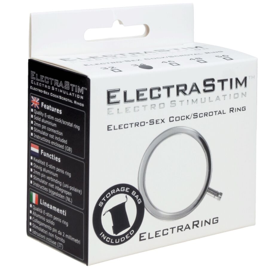 ELECTRASTIM - ANELLO PER PENE IN METALLO ELECTRARINGS 34 MM - ELECTRASTIM | Lingerie Harness Boutique