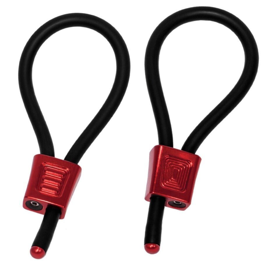 ELECTRASTIM - PRESTIGE ELECTRA LOOPS ANELLI PER IL PENE REGOLABILI ROSSI - ELECTRASTIM | Lingerie Harness Boutique