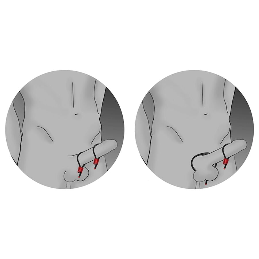 ELECTRASTIM - PRESTIGE ELECTRA LOOPS ANELLI PER IL PENE REGOLABILI NERI - ELECTRASTIM | Lingerie Harness Boutique