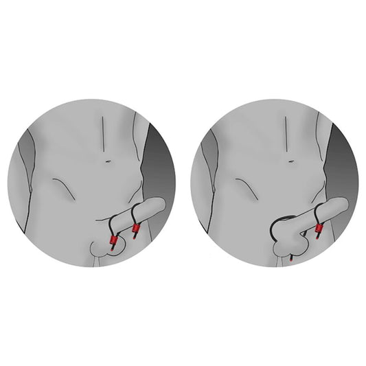 ELECTRASTIM - PRESTIGE ELECTRA LOOPS ANELLI PER IL PENE REGOLABILI NERI - ELECTRASTIM | Lingerie Harness Boutique