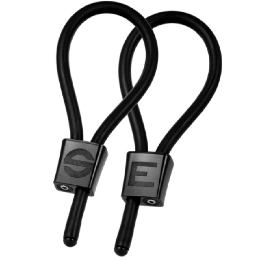 ELECTRASTIM - PRESTIGE ELECTRA LOOPS ANELLI PER IL PENE REGOLABILI NERI - ELECTRASTIM | Lingerie Harness Boutique