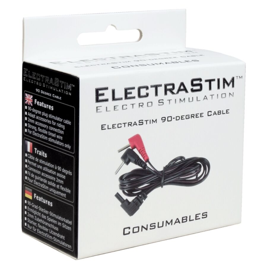 ELECTRASTIM - CAVI STIMOLATORI A 90 GRADI - ELECTRASTIM | Lingerie Harness Boutique