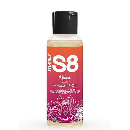 STIMUL8 - S8 RELAX OLIO PER MASSAGGIO EROTICO TÈ VERDE 50 ML - STIMUL8 | Lingerie Harness Boutique