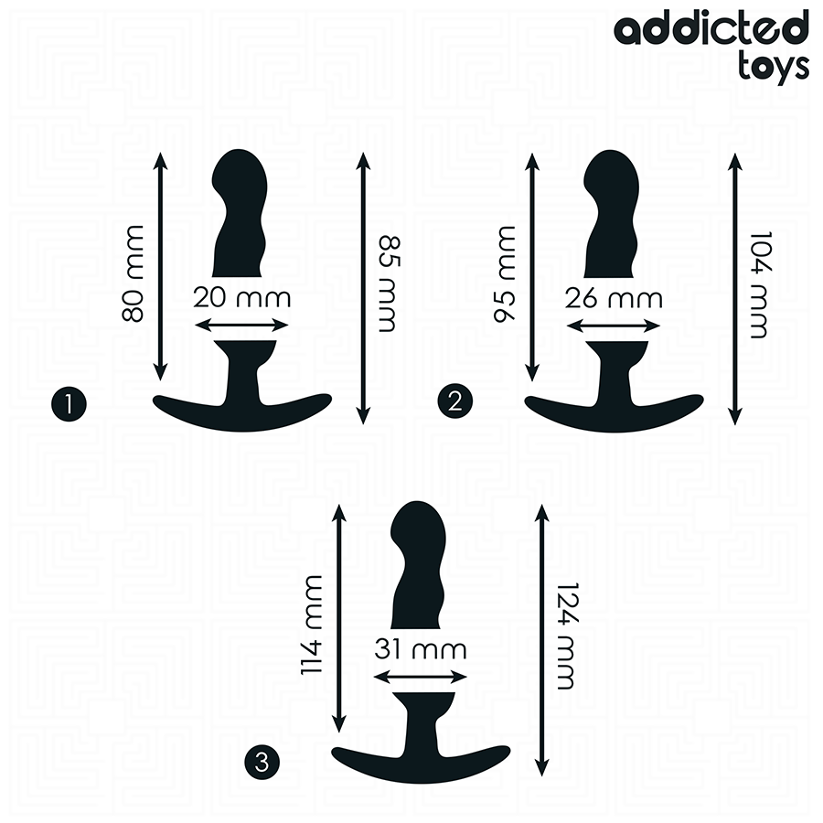 ADDICTED TOYS - SET DI 3 TAPPI ANALI MODELLO 1 - ADDICTED TOYS | Lingerie Harness Boutique