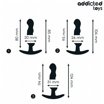 ADDICTED TOYS - SET DI 3 TAPPI ANALI MODELLO 1 - ADDICTED TOYS | Lingerie Harness Boutique