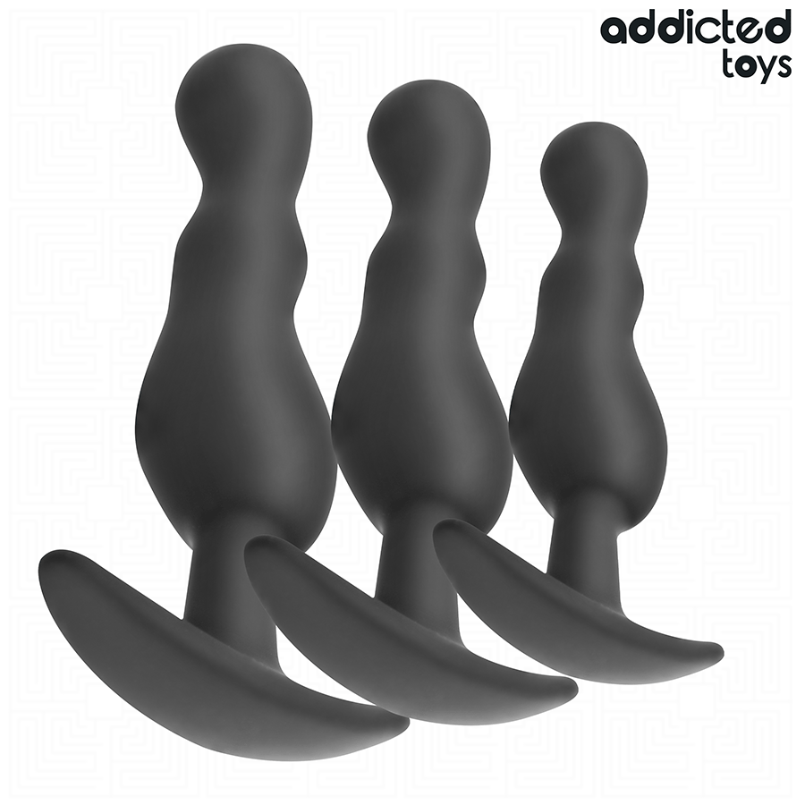 ADDICTED TOYS - SET DI 3 TAPPI ANALI MODELLO 1 - ADDICTED TOYS | Lingerie Harness Boutique