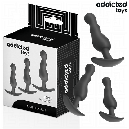 ADDICTED TOYS - SET DI 3 TAPPI ANALI MODELLO 1 - ADDICTED TOYS | Lingerie Harness Boutique