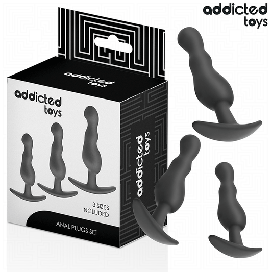 ADDICTED TOYS - SET DI 3 TAPPI ANALI MODELLO 1 - ADDICTED TOYS | Lingerie Harness Boutique