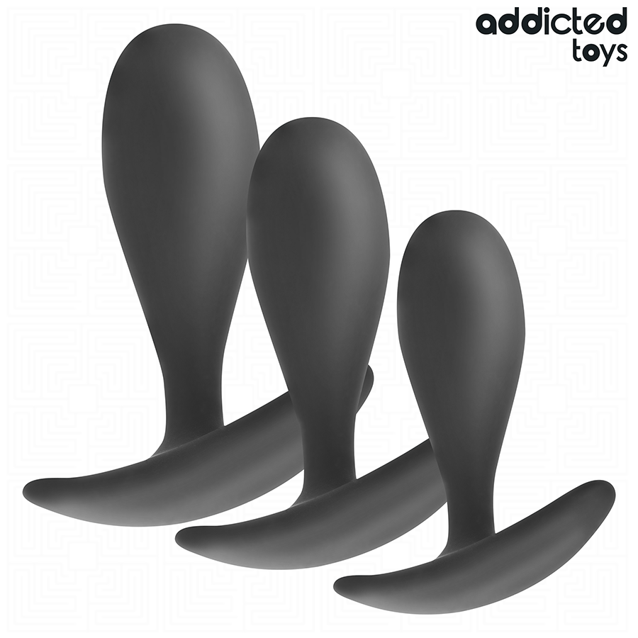 ADDICTED TOYS - SET DI 3 TAPPI ANALI MODELLO 2 - ADDICTED TOYS | Lingerie Harness Boutique