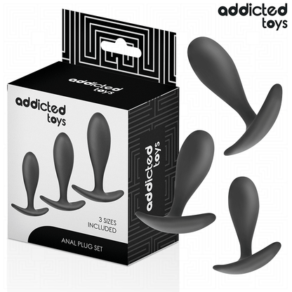 ADDICTED TOYS - SET DI 3 TAPPI ANALI MODELLO 2 - ADDICTED TOYS | Lingerie Harness Boutique