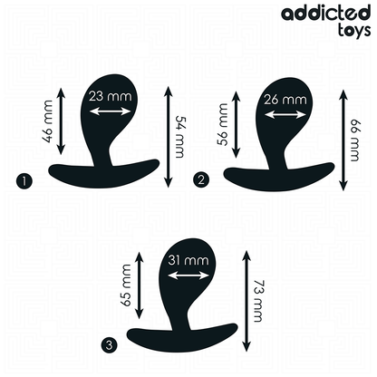 ADDICTED TOYS - SET DI 3 TAPPI ANALI MODELLO 3 - ADDICTED TOYS | Lingerie Harness Boutique