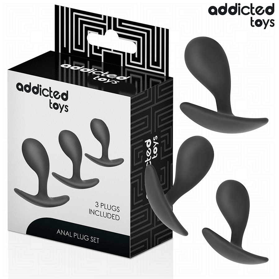 ADDICTED TOYS - SET DI 3 TAPPI ANALI MODELLO 3 - ADDICTED TOYS | Lingerie Harness Boutique