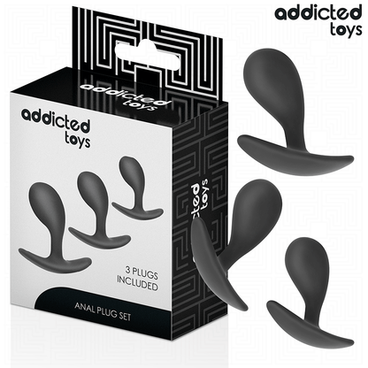 ADDICTED TOYS - SET DI 3 TAPPI ANALI MODELLO 3 - ADDICTED TOYS | Lingerie Harness Boutique