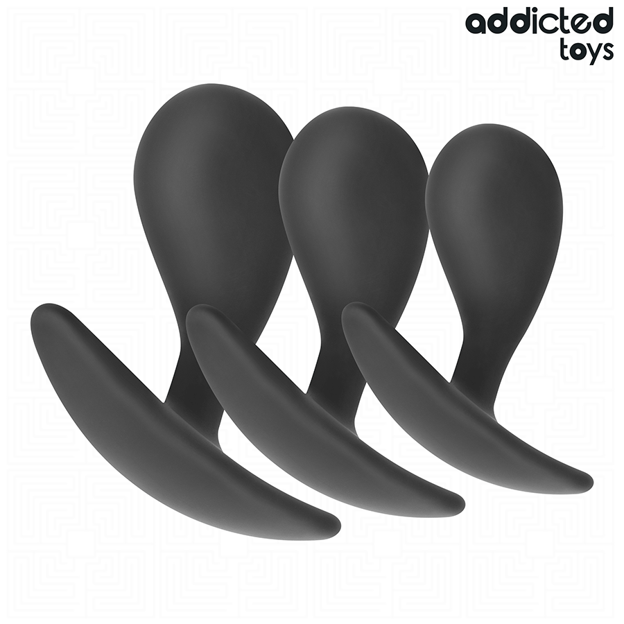 ADDICTED TOYS - SET DI 3 TAPPI ANALI MODELLO 3 - ADDICTED TOYS | Lingerie Harness Boutique