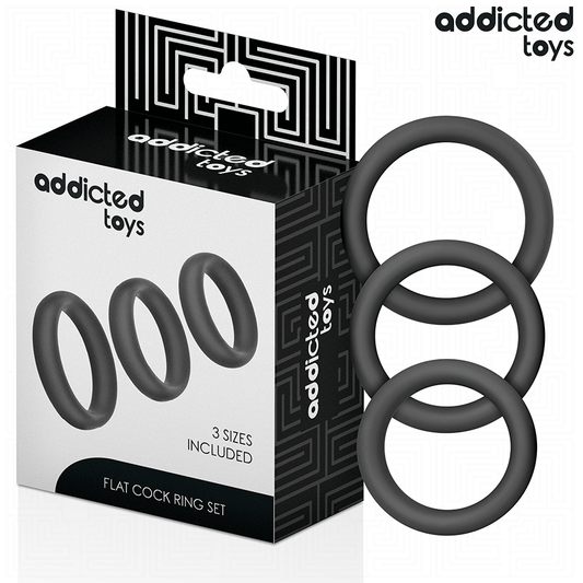 ADDICTED TOYS - SET DI ANELLI PIATTI IN SILICONE - ADDICTED TOYS | Lingerie Harness Boutique