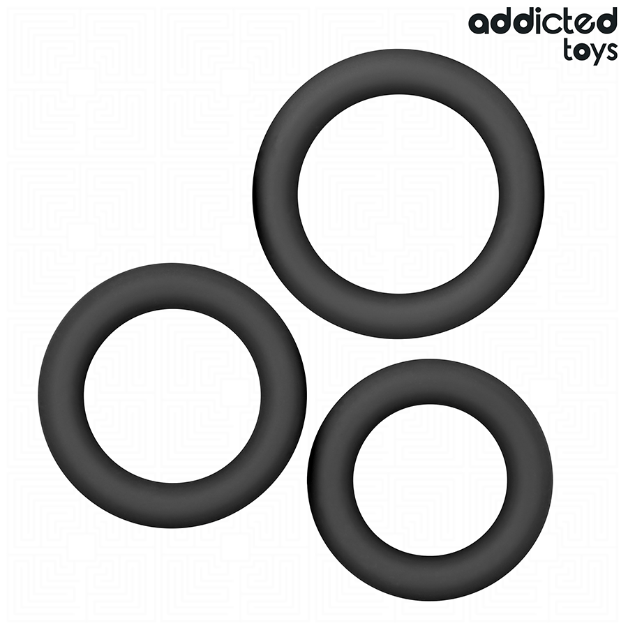 ADDICTED TOYS - SET DI ANELLI IN SILICONE MODELLO 1 - ADDICTED TOYS | Lingerie Harness Boutique