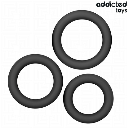 ADDICTED TOYS - SET DI ANELLI IN SILICONE MODELLO 1 - ADDICTED TOYS | Lingerie Harness Boutique