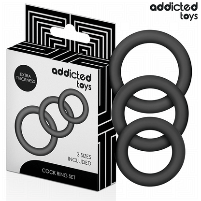 ADDICTED TOYS - SET DI ANELLI IN SILICONE MODELLO 1 - ADDICTED TOYS | Lingerie Harness Boutique