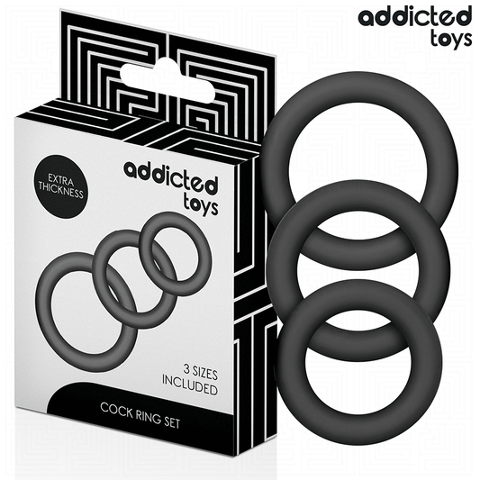ADDICTED TOYS - SET DI ANELLI IN SILICONE MODELLO 1 - ADDICTED TOYS | Lingerie Harness Boutique