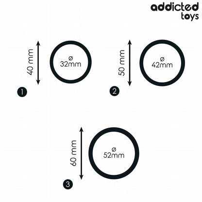 ADDICTED TOYS - SET DI ANELLI IN SILICONE MODELLO 2 - ADDICTED TOYS | Lingerie Harness Boutique