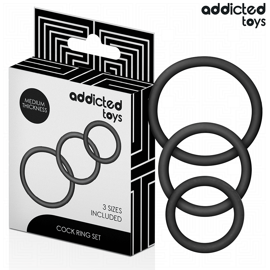 ADDICTED TOYS - SET DI ANELLI IN SILICONE MODELLO 2 - ADDICTED TOYS | Lingerie Harness Boutique