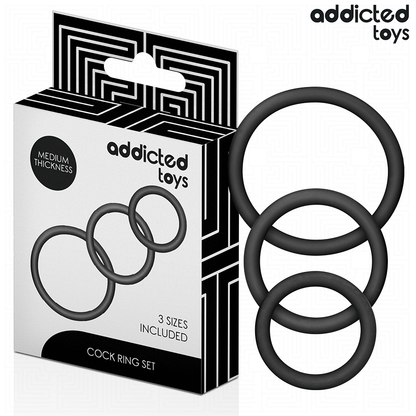 ADDICTED TOYS - SET DI ANELLI IN SILICONE MODELLO 2 - ADDICTED TOYS | Lingerie Harness Boutique