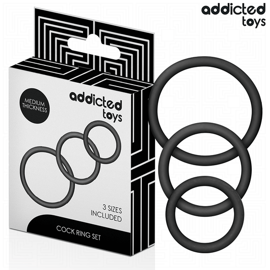 ADDICTED TOYS - SET DI ANELLI IN SILICONE MODELLO 2 - ADDICTED TOYS | Lingerie Harness Boutique