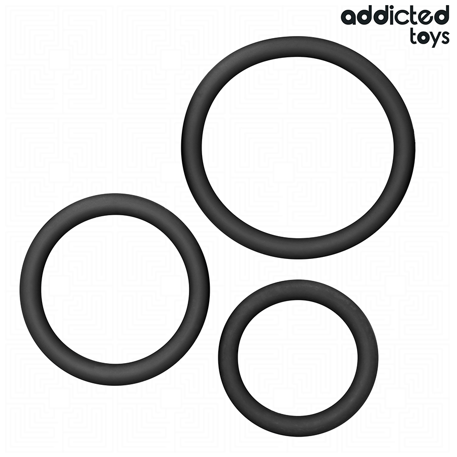 ADDICTED TOYS - SET DI ANELLI IN SILICONE MODELLO 2 - ADDICTED TOYS | Lingerie Harness Boutique