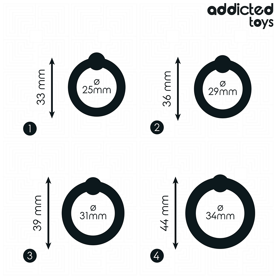 ADDICTED TOYS - SET DI ANELLI IN SILICONE A PRESSIONE - ADDICTED TOYS | Lingerie Harness Boutique